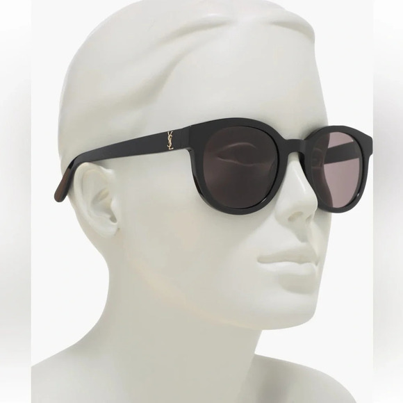 Authentic Saint Laurent 51mm Round Sunglasses Black - Picture 7 of 7